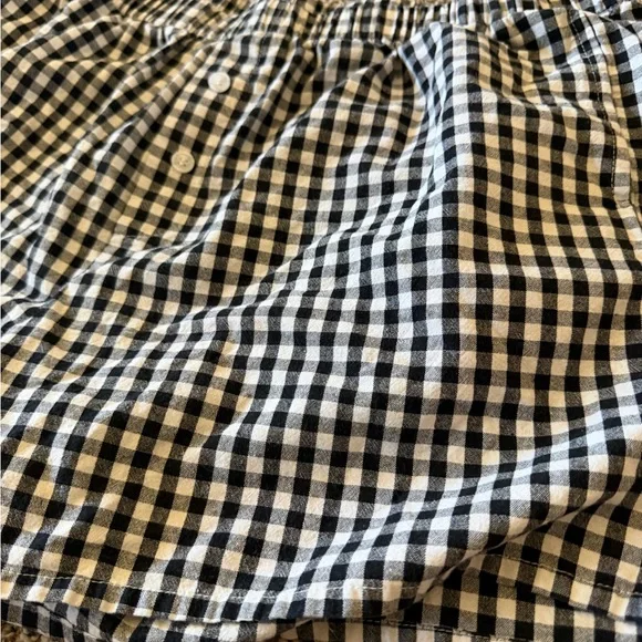 Black and White Gingham Women’s Shorts - Picture 2 of 3